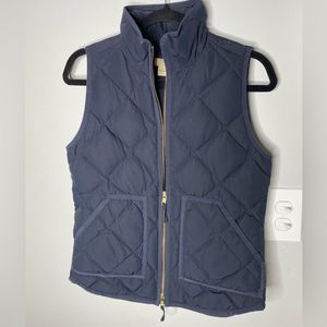 Navy J. Crew puffer vest XXS